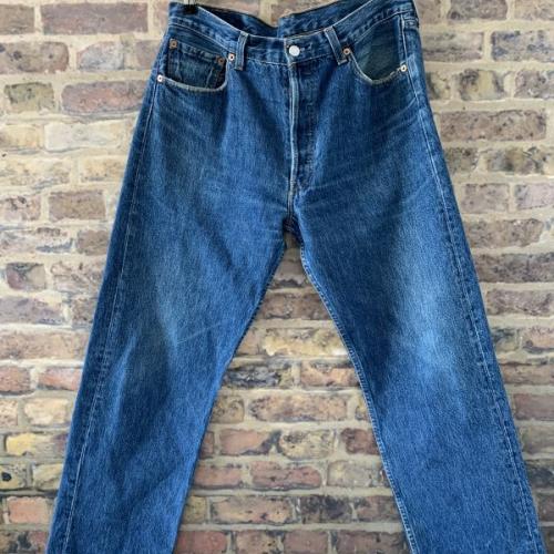 Vintage Levis Iconic 501 Straight Leg Rigid Denim Jeans W34 L36