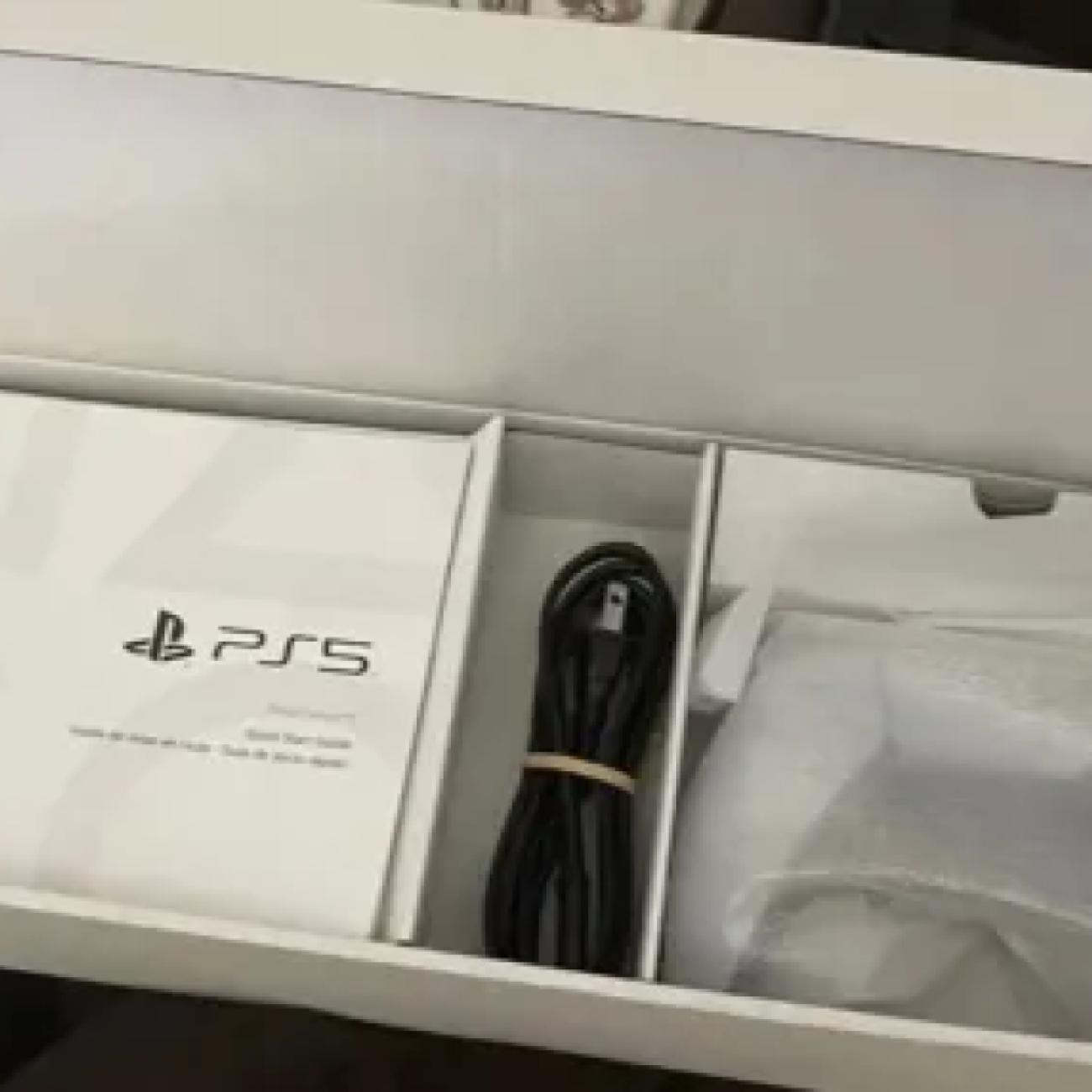 New Sony PlayStation 5 Disc Edition 1TB Home Console - White  Plus 2 controllers
