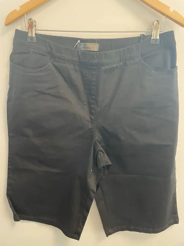 Black cotton shorts