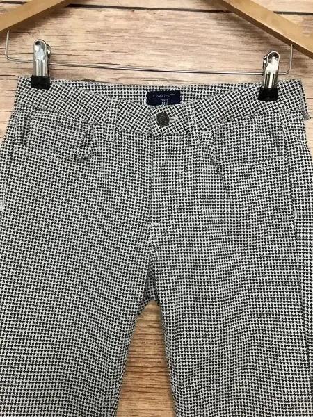 Gant Black and White Star Patterned Slim Fit Trousers