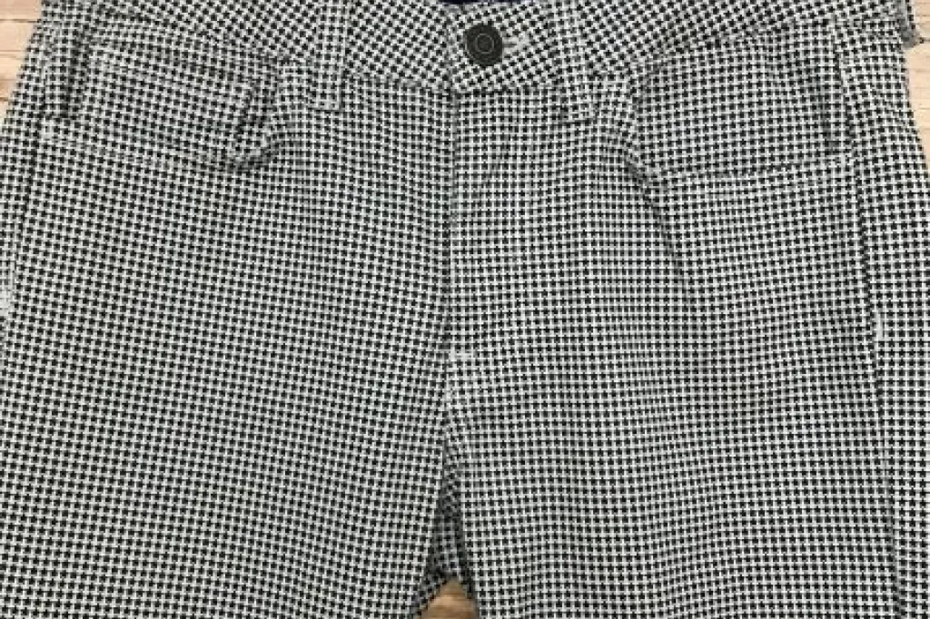 Gant Black and White Star Patterned Slim Fit Trousers