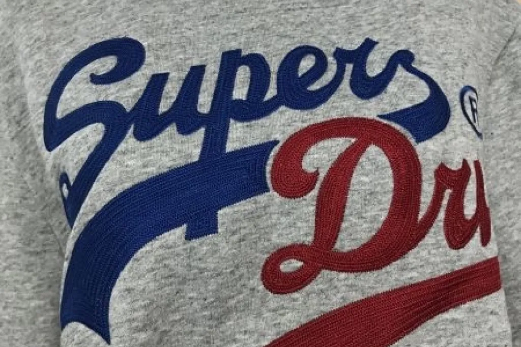 Superdry Grey Vintage Logo Interest Crew Neck Jumper