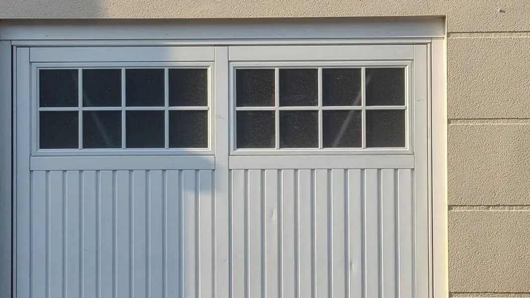 Hormann up and over garage door in white