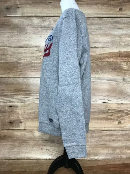 Superdry Grey Vintage Logo Interest Crew Neck Jumper
