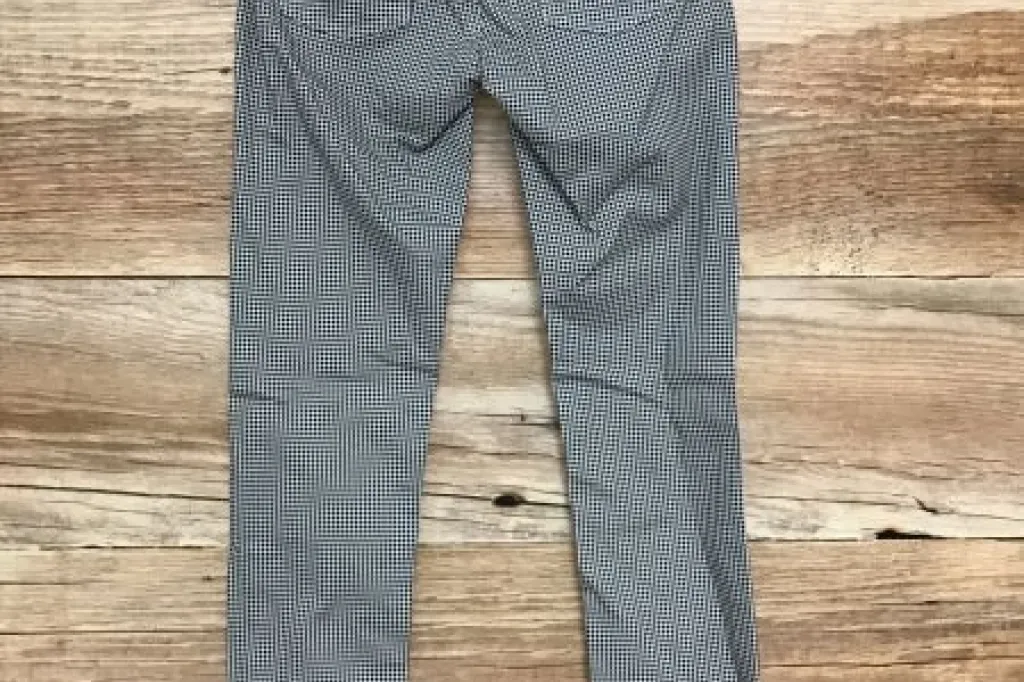 Gant Black and White Star Patterned Slim Fit Trousers