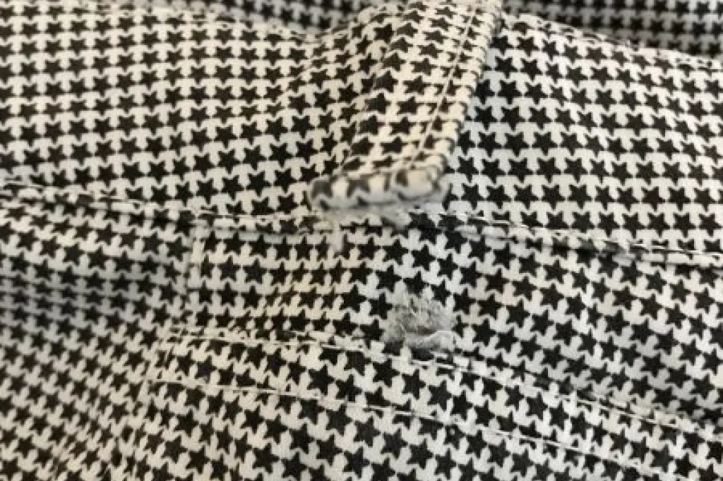Gant Black and White Star Patterned Slim Fit Trousers