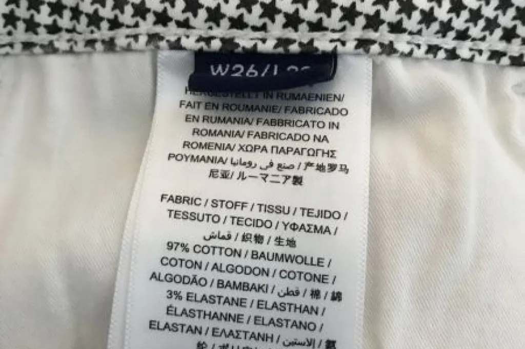 Gant Black and White Star Patterned Slim Fit Trousers