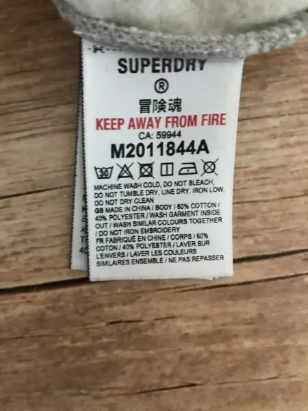Superdry Grey Vintage Logo Interest Crew Neck Jumper