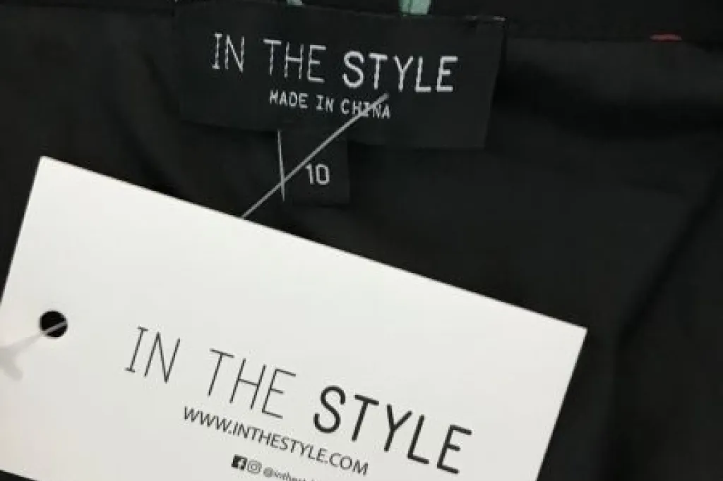 In The Style Long Length Black Rose Print Dropped Hem Shirt