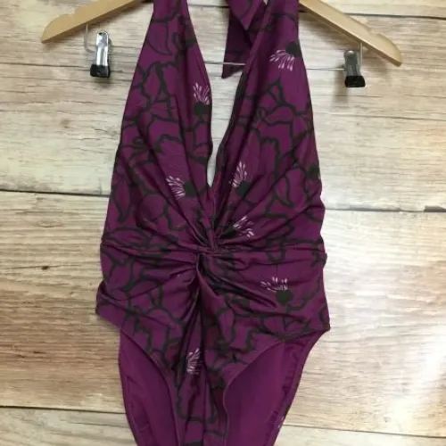 Ted Baker Purple Halterneck Swimsuit with Padded Cup
