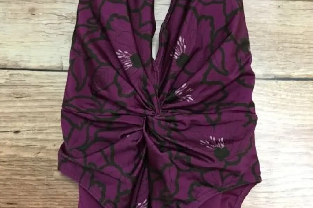 Ted Baker Purple Halterneck Swimsuit with Padded Cup