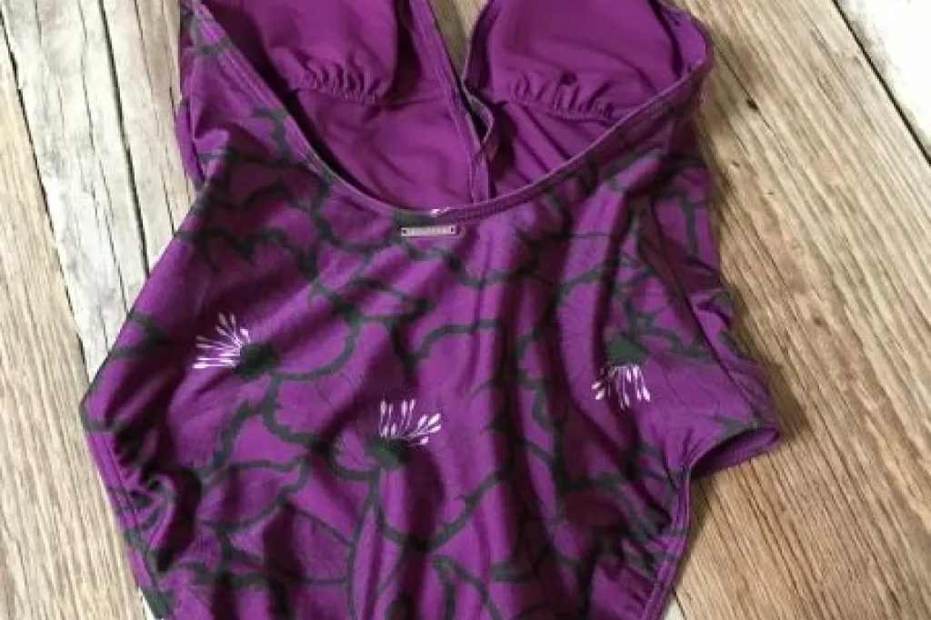 Ted Baker Purple Halterneck Swimsuit with Padded Cup