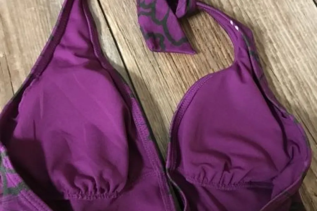 Ted Baker Purple Halterneck Swimsuit with Padded Cup