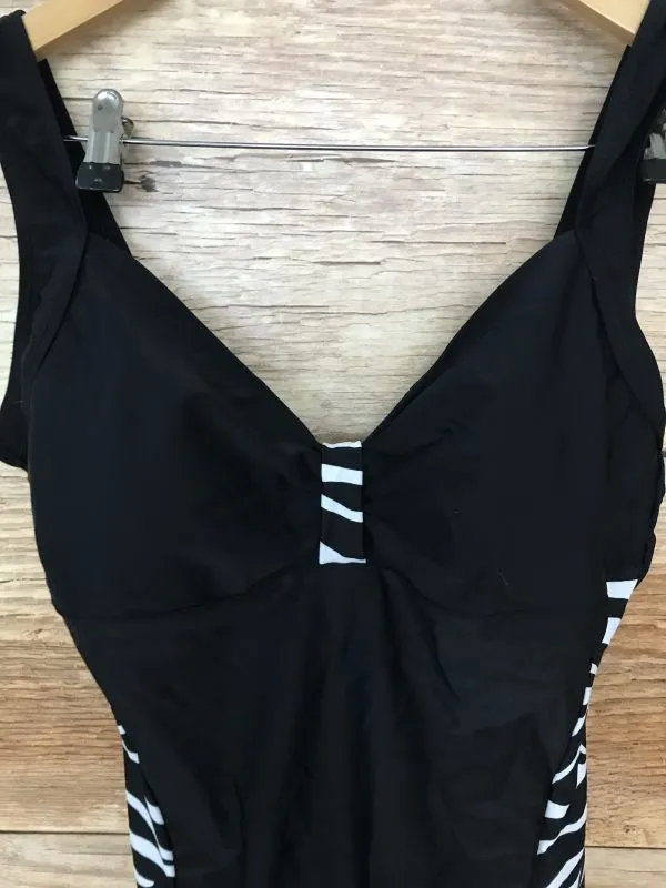 BonPrix Collection Black and White Zebra Print Swimsuit