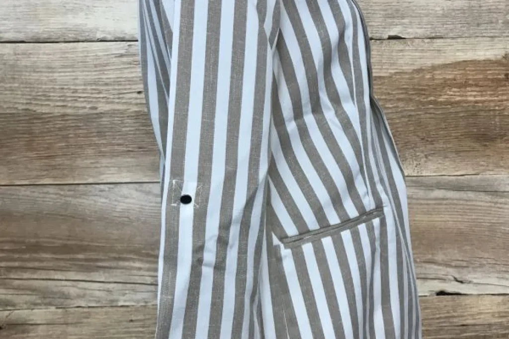 Only Beige and White Striped Blazer