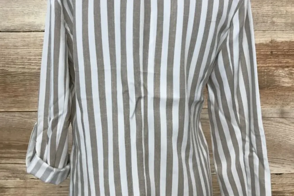Only Beige and White Striped Blazer