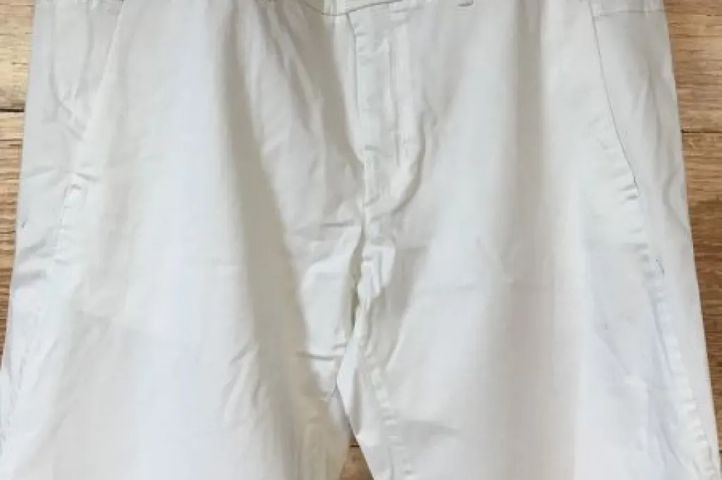 Hugo Boss White Straight Leg Trousers