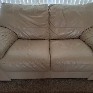 Free DFS Leather 3-seater sofa bed and 2-seater sofa