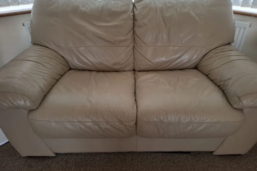 Free DFS Leather 3-seater sofa bed and 2-seater sofa