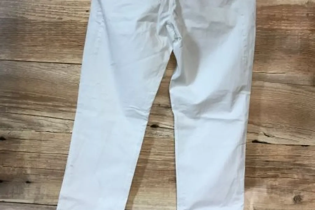Hugo Boss White Straight Leg Trousers