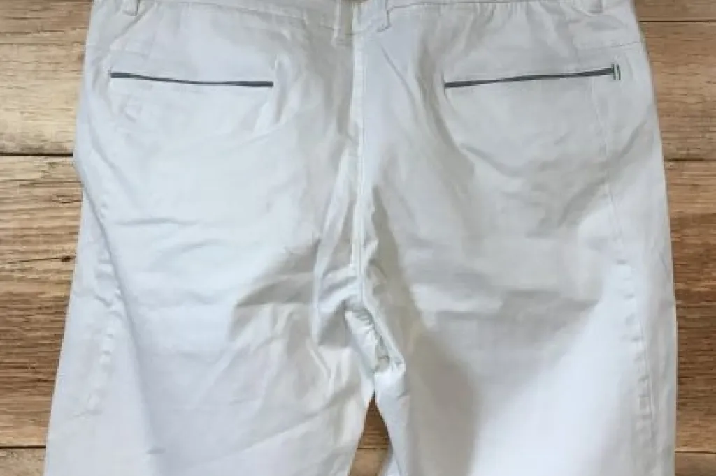 Hugo Boss White Straight Leg Trousers