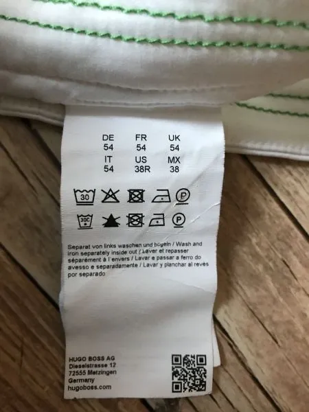 Hugo Boss White Straight Leg Trousers