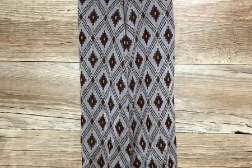 Scotch and Soda Brown and White Light Weight Wide Leg Trousers