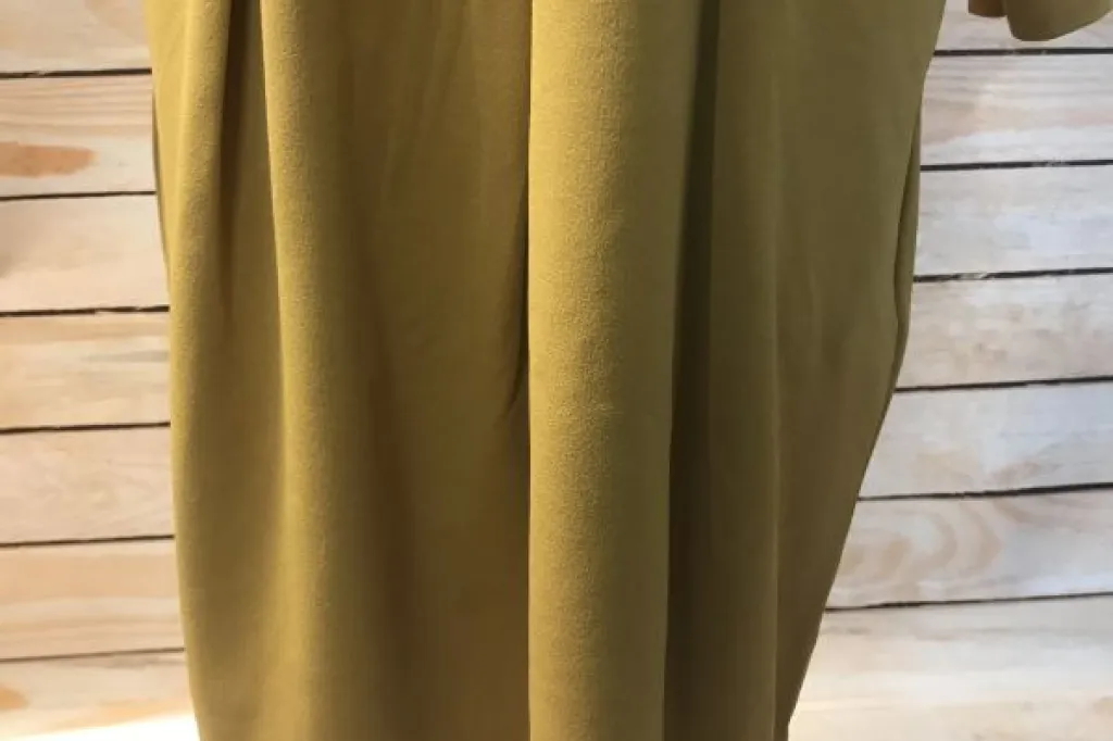 Ochre Pleat Pocket Dress