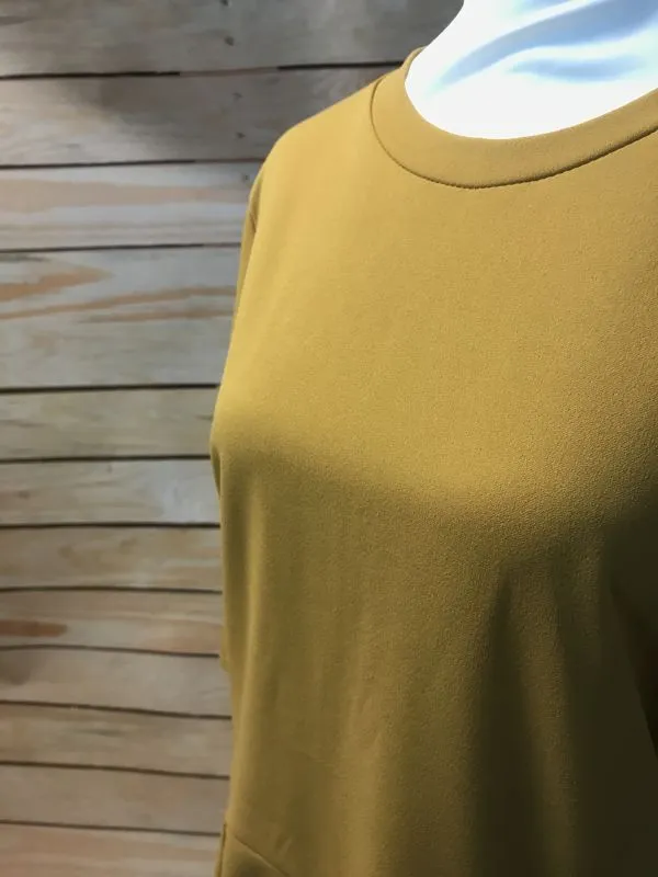 Ochre Pleat Pocket Dress