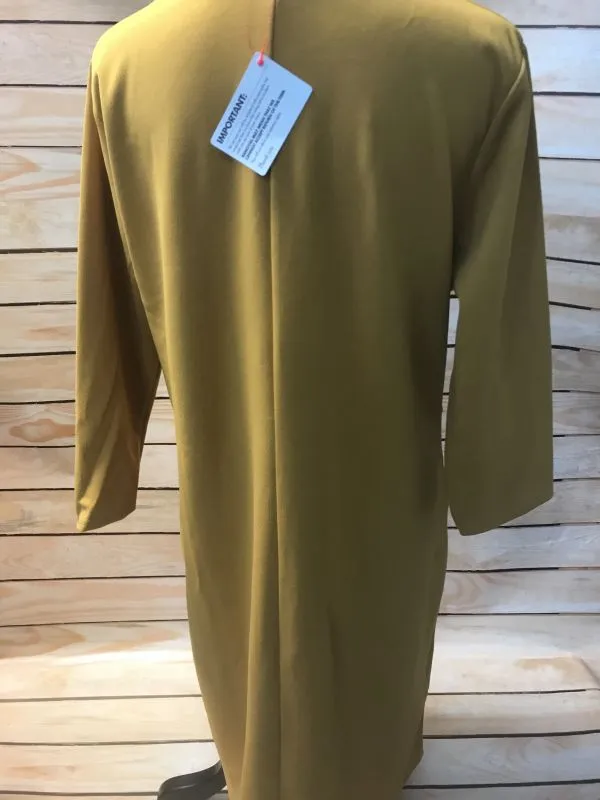 Ochre Pleat Pocket Dress
