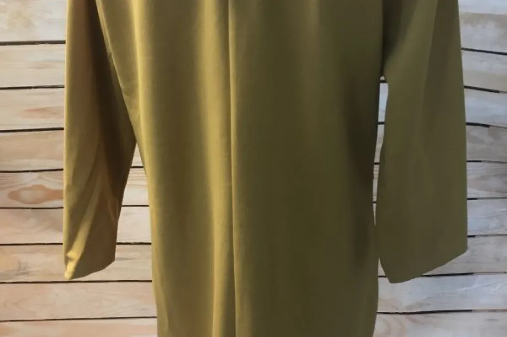 Ochre Pleat Pocket Dress