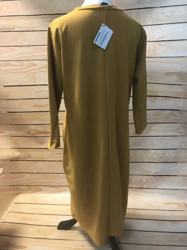 Ochre Pleat Pocket Dress
