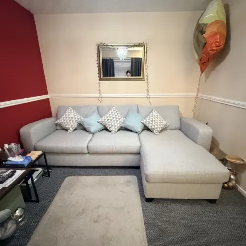Grey chaise 3 seater couch