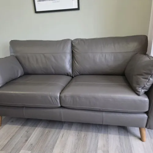 Next Wilson small leather three seater sofa
