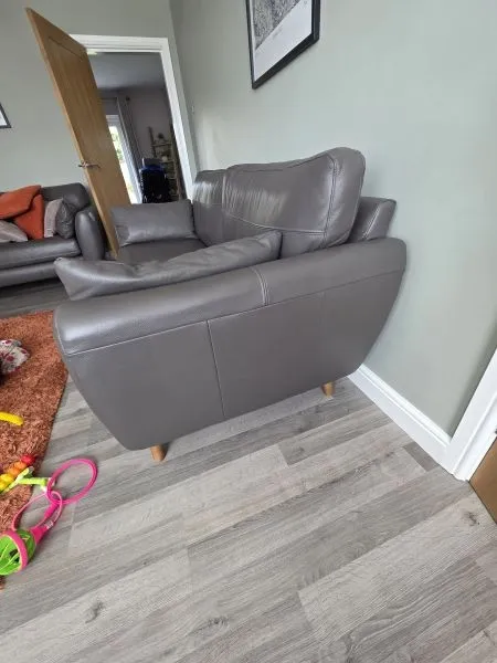 Next Wilson small leather three seater sofa