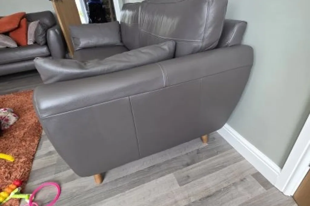 Next Wilson small leather three seater sofa