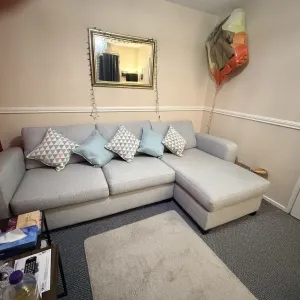 Grey chaise 3 seater couch