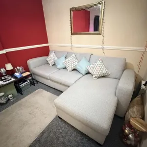 Grey chaise 3 seater couch