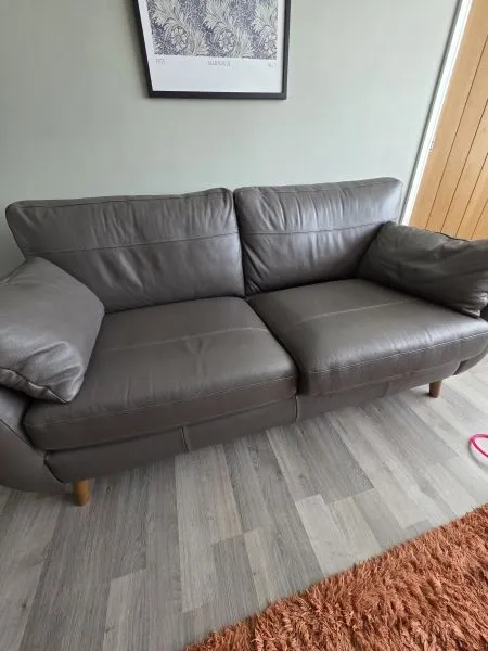 Next Wilson small leather three seater sofa