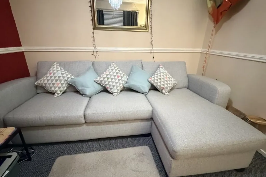 Grey chaise 3 seater couch