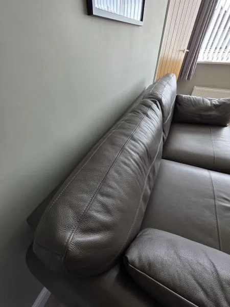 Next Wilson small leather three seater sofa